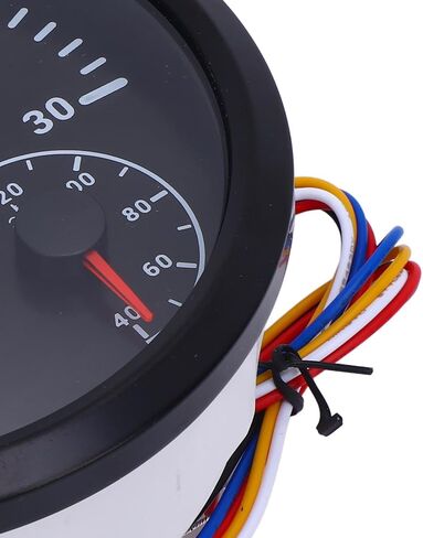 3 in 1 Electrical Tachometer Oil Pressure Gauge Water Temp Gauge 4 3/8in 3000RPM 0 to 10bar 40 to 120℃ 7 Colors Backlit for RV Yacht Truck (Black Dial Black Bezel) in Saudi Arabia