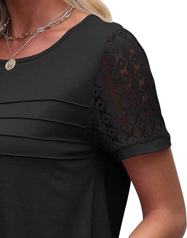 مذكرات القمصان القصيرة للسيدات الدانتيل دانتي 2025 ربيع الصيف قمم العطلة العصرية عملاء العمل غير الرسمي in Kuwait