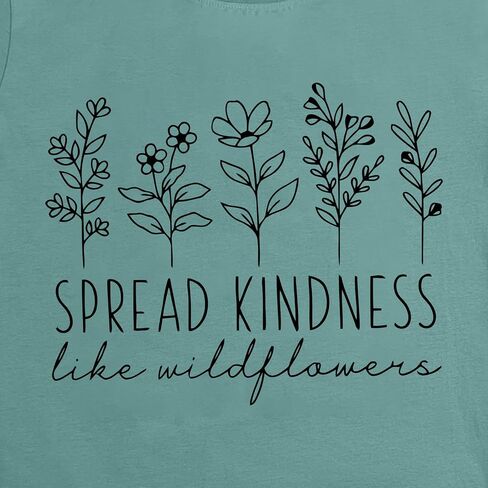 ROSEPARK Womens Graphic Tees Spread Kindness Cute T Shirts in Saudi Arabia