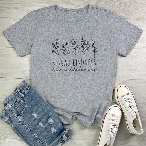 ROSEPARK Womens Graphic Tees Spread Kindness Cute T Shirts in Saudi Arabia