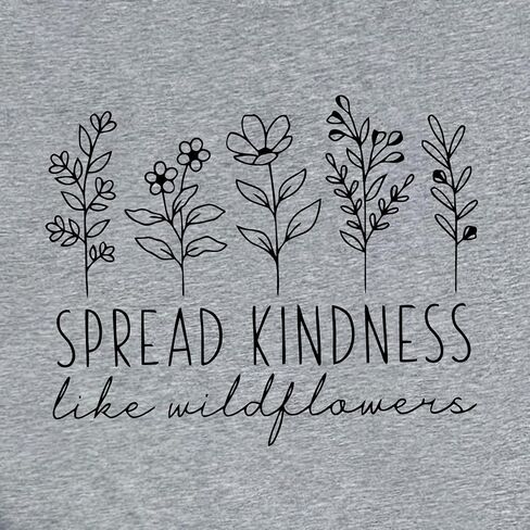 ROSEPARK Womens Graphic Tees Spread Kindness Cute T Shirts in Saudi Arabia