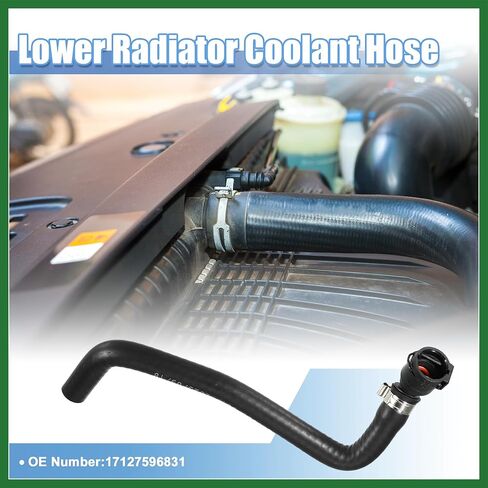 Motoforti Radiator Coolant Hose No.17127596831 for BMW 320i Base 2.0L L4 - Gas 2013-2016 Rubber Black Long-lasting in Saudi Arabia