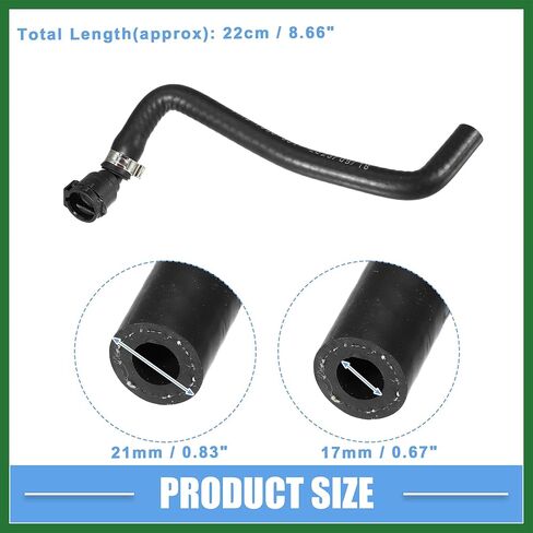 Motoforti Radiator Coolant Hose No.17127596831 for BMW 320i Base 2.0L L4 - Gas 2013-2016 Rubber Black Long-lasting in Saudi Arabia