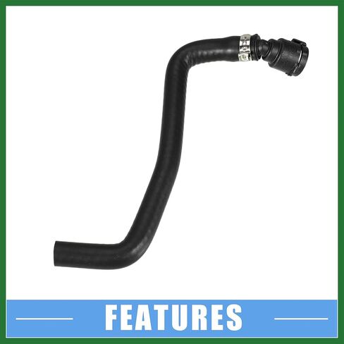 Motoforti Radiator Coolant Hose No.17127596831 for BMW 320i Base 2.0L L4 - Gas 2013-2016 Rubber Black Long-lasting in Saudi Arabia