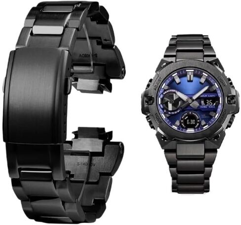 YUANSHXM-For GST-B400 Convex solid stainless steel watch strap Fit for Casio watchband G-SHOCK GST-B400 men Metal modified Bracelet accessories in Saudi Arabia