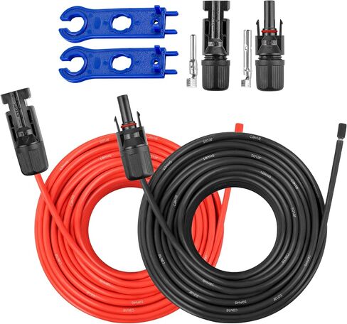 10 FT 10AWG Solar Panel Extension Cable,10 Gauge Extension Cord,5FT 10FT 20FT 30FT 50FT 100FT Solar Panel Wire with Extra Fair of Female and Male Connectors Solar Adapter for RV, Photovoltaic Systems in Kuwait