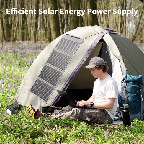 [Upgraded] MHPOWOS 40W Portable Solar Panel Charger with Triple Output (USB-C/USB-A/DC), 23% High-Efficiency & IP65 Water Resistant, Ultra-Compact Design for Backpack Camping Hiking Phone Power Bank in Saudi Arabia