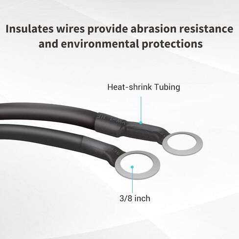 Renogy 8ft. 10 AWG Wire Copper Tray Cable - قم بتوصيل وحدة تحكم الشحن والبطارية والأسود in Kuwait