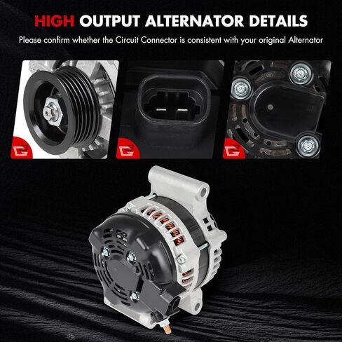 Alternator Compatible for Chevrolet for Cobalt 2.2L/2.4L 2006-2007 for Chevrolet for HHR 2.2L/2.4L 2006-2007 for Pontiac G5 2.2L 2.4L 2007, 11140 AL8799X in Saudi Arabia