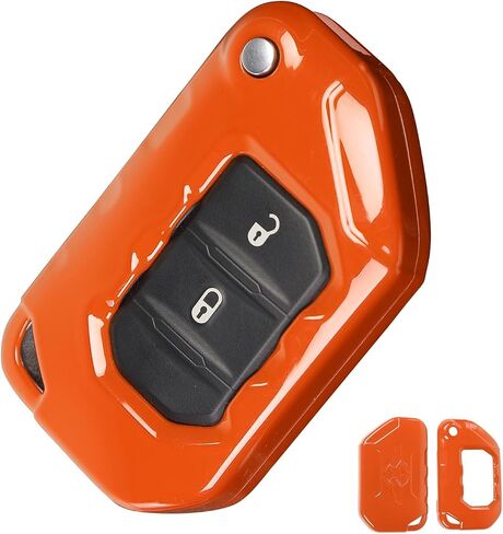 حامي Cey Fob Cover Case Protector لجيب Wrangler JL JLU Gladiator JT 2018-2025 (Orange) in Kuwait