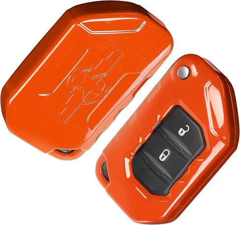 حامي Cey Fob Cover Case Protector لجيب Wrangler JL JLU Gladiator JT 2018-2025 (Orange) in Kuwait