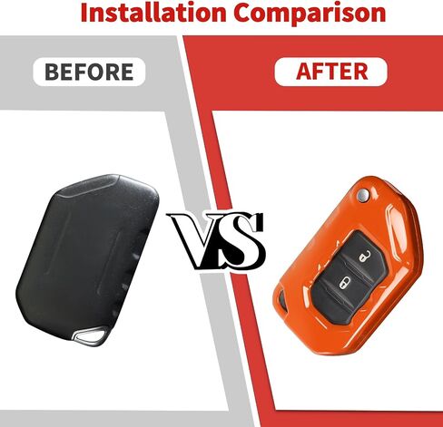 حامي Cey Fob Cover Case Protector لجيب Wrangler JL JLU Gladiator JT 2018-2025 (Orange) in Kuwait