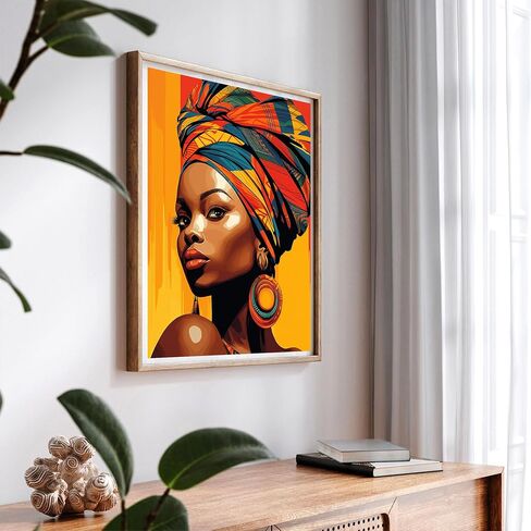 SKRYUIE Paint by Numbers Kits for Adults African Americans, Acrylic Africa Oil Paint by Numbers for Adults Beginner Canvas with Brushes Paintwork Art Crafts for Home Decor 16x20 inch u10 in Saudi Arabia
