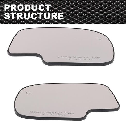 Mirror Glass Power Heated Compatible with 1999-2006 Chevy Silverado GMC Yukon Avalanche Driver & Passenger Side Mirror Glass Set in Saudi Arabia