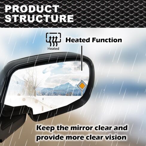 Mirror Glass Power Heated Compatible with 1999-2006 Chevy Silverado GMC Yukon Avalanche Driver & Passenger Side Mirror Glass Set in Saudi Arabia