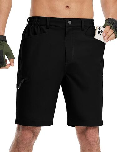 TBMPOY Men's Golf Shorts 9" Lightweight Quick Dry Hiking Cargo Shorts Casual Travel Outdoor with 4 Pockets in Kuwait