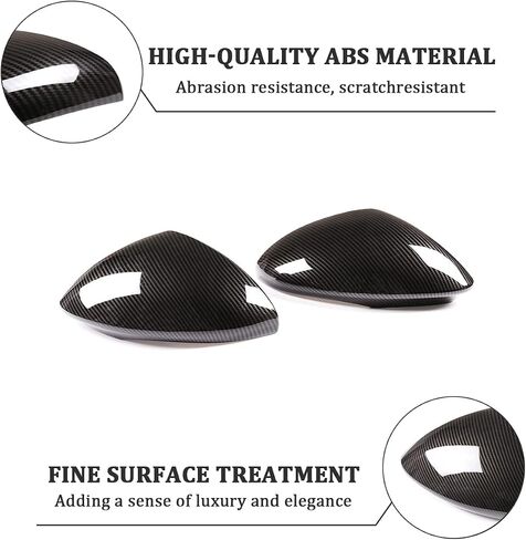 Door Side Mirror Cover Trim Rearview Side Mirror Covers Caps for Alfa Romeo Stelvio 2017-2024 Gloss Black Car Decoration Accessories (Stelvio) in Saudi Arabia