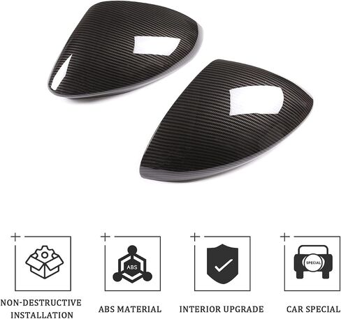 Door Side Mirror Cover Trim Rearview Side Mirror Covers Caps for Alfa Romeo Stelvio 2017-2024 Gloss Black Car Decoration Accessories (Stelvio) in Saudi Arabia