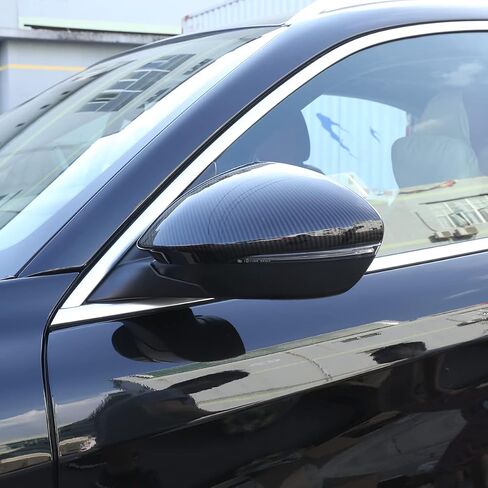 Door Side Mirror Cover Trim Rearview Side Mirror Covers Caps for Alfa Romeo Stelvio 2017-2024 Gloss Black Car Decoration Accessories (Stelvio) in Saudi Arabia