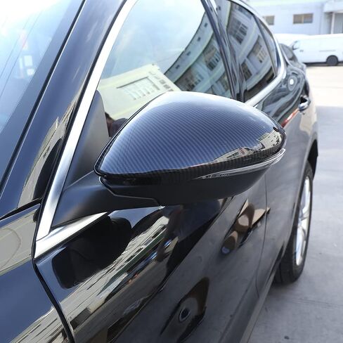 Door Side Mirror Cover Trim Rearview Side Mirror Covers Caps for Alfa Romeo Stelvio 2017-2024 Gloss Black Car Decoration Accessories (Stelvio) in Saudi Arabia