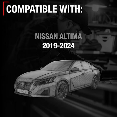 استبدال مرآة سائق جانب السائق - متوافق مع 2019-2024 نيسان ألتيما - تعديل يعمل بالطاقة ، طية يدوي ، زجاج مسطح - أسود ناعم ، 8H3P - OEM 963026CA0A ، 963746CA9A ، NI1320311 in Saudi Arabia