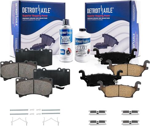Detroit Axle-منصات الفرامل لعام 2006-2010 Hummer H3 ، 2009-2010 H3T ، وسادات الفرامل الخزفية مع استبدال الأجهزة الأمامية والخلفية in Saudi Arabia