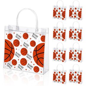 Liobelon 24 Pieces Baseball Clear PVC Gift Bag with Handles Transparent Softball Treat Goodie Bags 7.9 x 7.9 x 3.1Inch Sport Theme Party Favor Bag for Birthday Holiday Sports Team (baseball) in Saudi Arabia