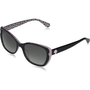 Kate Spade New York Men's Augusta/G/S Polarized Square Sunglasses, Black Pink/Wj Gray Sf Pz, 54/17/140 in Saudi Arabia
