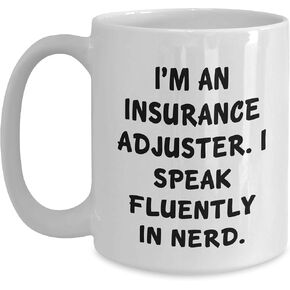 Funny Insurance Adjuster Gifts for Men, White Coffee Mug, Christmas Quote in Saudi Arabia