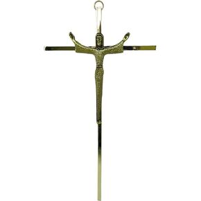 Needzo Catholic Home Decor, Gold Tone Risen Christ Crucifix Wall Hanging Decoration, House Warming Gift, 10 Inches in Kuwait