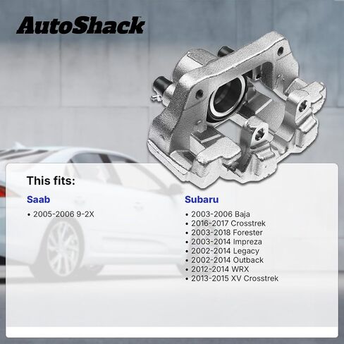 Autoshack Front Left Brake Caliper Assembly مع استبدال القوس لـ SAAB 9-2x Subaru Baja WRX XV Crosstrek 2002-2014 Outback Legacy 2003-2018 Forester 2008-2014 Impreza Driver BC30009 in Saudi Arabia