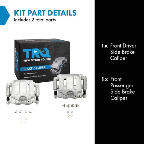 مجموعة الفرجار الفرامل الأمامية TRQ متوافقة مع 2005-2012 Ford F-250 Super Duty F-350 Super Duty in Kuwait