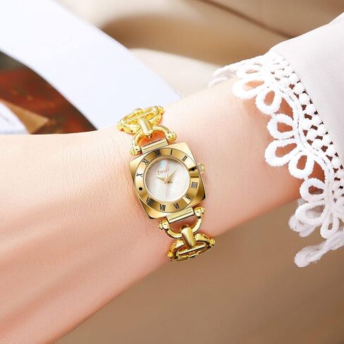 Gosasa Women's Fashion Fashion Watch Square Gold Quartz Watch منحوتة شعار الرومانية الشعار الشعار مراقبة الكوارتز عتيقة in Kuwait