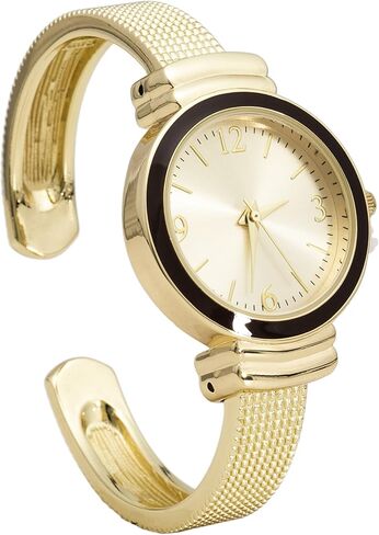 Blekon Collections Women's Quartz 30mm Case Classic Rough Textured Cuff Bangle Watch in Saudi Arabia