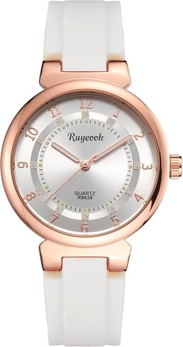 Ladies Quartz Nurse Watch, Waterproof Women's Casual Fashion Sport Wrist Watch, Silicone Band, Crystal Markers,Easy Read Dial in Kuwait