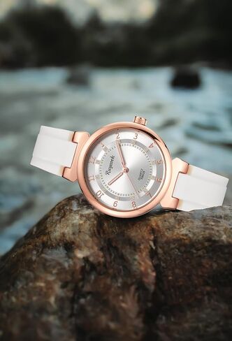 Ladies Quartz Nurse Watch, Waterproof Women's Casual Fashion Sport Wrist Watch, Silicone Band, Crystal Markers,Easy Read Dial in Kuwait