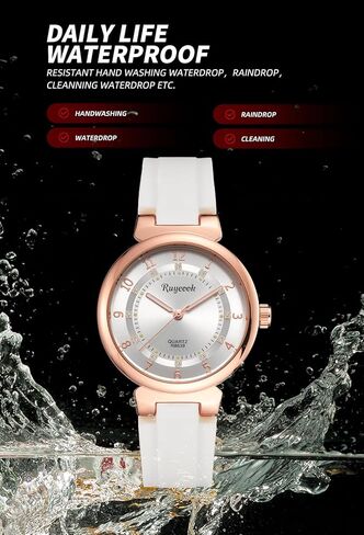 Ladies Quartz Nurse Watch, Waterproof Women's Casual Fashion Sport Wrist Watch, Silicone Band, Crystal Markers,Easy Read Dial in Kuwait