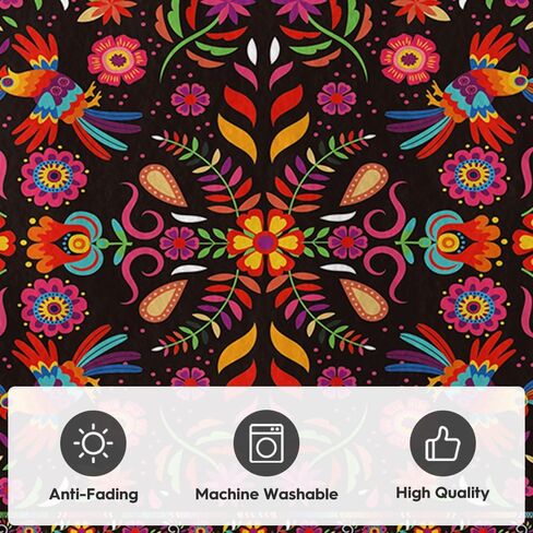 Artoid Mode Bird Dia De Los Muertos Mexican Fiesta Area Rug, Cinco De Mayo Home Decor Low-Profile Washable Large Rug for Living Room Bedroom Farmhouse Dining Room Kids Playroom 5x7 Feet in Saudi Arabia