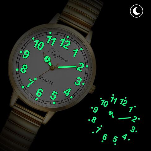 الساعات المعصم المرنة للنساء في Avaner: WASTER BAND EASY READER WATCH WATCHING LUMION LAMION in Saudi Arabia