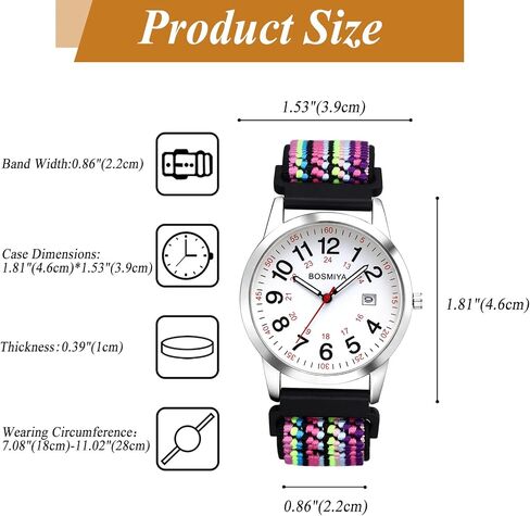 OIDEA Braided Elastic Nurse Watch for Medical: 12/24 Hour Military Time Easy Read Dial Second Hand Analog Wrist Watch in Kuwait