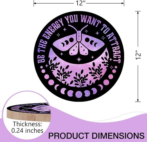 Deroro Purple Halloween Moon Phase Cauldron Front Door Sign, Witch It's Just a Phase Solar Eclipse Wood Door Hanger Outdoor Outside Porch Decor, Astronomy Wooden Wreath Indoor Wall Hanging Decoration in Saudi Arabia