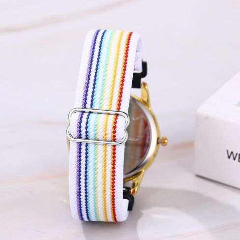OIDEA Braided Elastic Nurse Watch for Medical: 12/24 Hour Military Time Easy Read Dial Second Hand Analog Wrist Watch in Kuwait