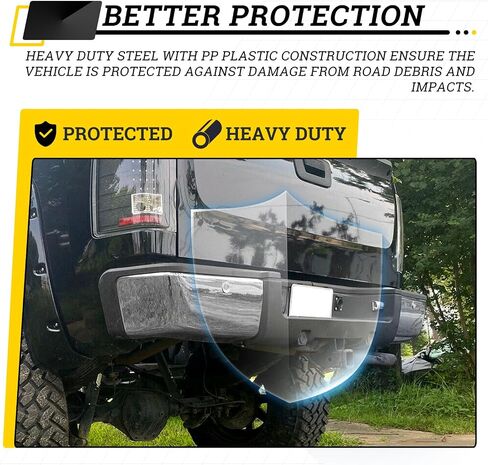 kuafu الخطوة الخلفية خطوة الوفير التجميع متوافق مع 2007-2013 Chevy Chevrolet Silverado & GMC Sierra 1500 w/Ros roles استبدال 20899360 GM1103148 REPC823703 الصلب Chrome in Saudi Arabia
