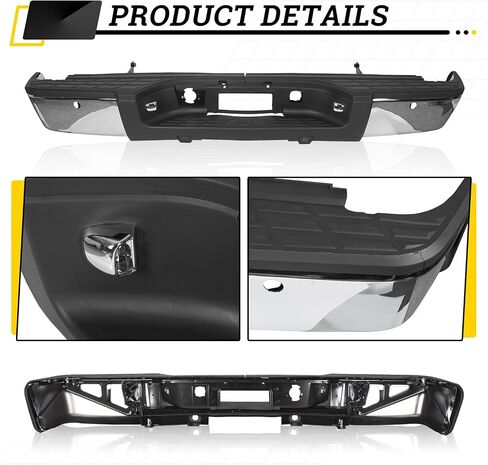 kuafu الخطوة الخلفية خطوة الوفير التجميع متوافق مع 2007-2013 Chevy Chevrolet Silverado & GMC Sierra 1500 w/Ros roles استبدال 20899360 GM1103148 REPC823703 الصلب Chrome in Saudi Arabia