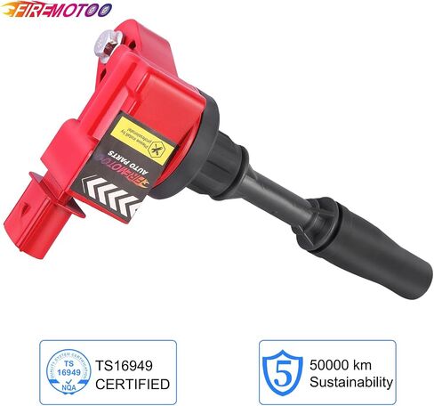 حزمة من 4 اشتعال حزمة ملفات متوافقة مع Chevy Camaro Colorado Malibu Impala GMC Acadia Cadillac ATS CTS Buick Devision 2.5L 2.0L UF680 12654078 25202791 RED in Saudi Arabia