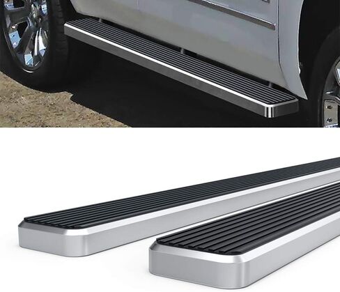 HD Ridez Stains Steel Running Board 5 "أسود متوافق مع الضواحي 1500 Yukon XL 1500 2000-2020 (استبعاد Z71 Denali) و Avalanche 02-13 (Nerf Bar Side Step in Saudi Arabia