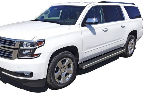 HD Ridez Stains Steel Running Board 5 "أسود متوافق مع الضواحي 1500 Yukon XL 1500 2000-2020 (استبعاد Z71 Denali) و Avalanche 02-13 (Nerf Bar Side Step in Saudi Arabia