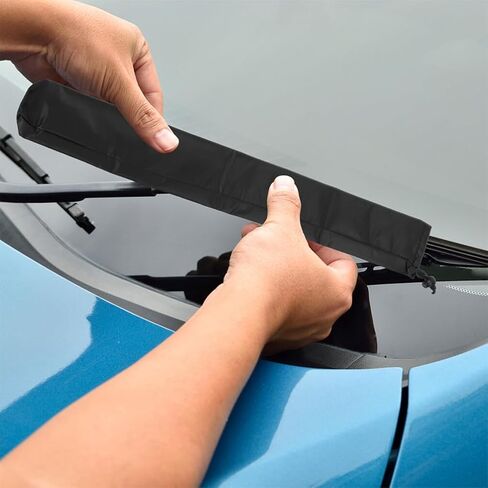 أكمام ممسحة ممسحة سيارة MobeStech 1 زوج من المساحات الزجاجية الزجاج الأمامي يغطي حامي RV Wiper Plade Rain Covers Wiper Blade Suver in Kuwait