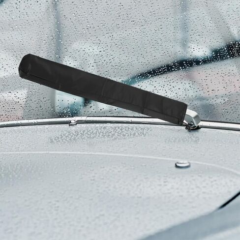 أكمام ممسحة ممسحة سيارة MobeStech 1 زوج من المساحات الزجاجية الزجاج الأمامي يغطي حامي RV Wiper Plade Rain Covers Wiper Blade Suver in Kuwait