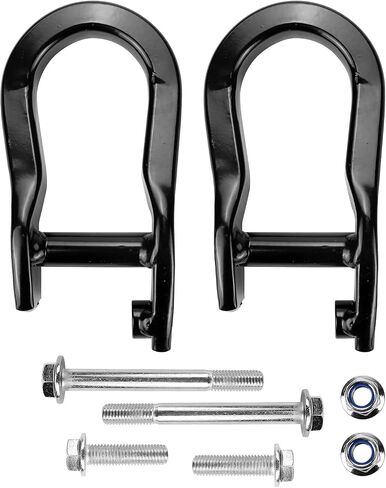حلقة السحب الأمامية حلقة متوافقة مع 2007-2019 Chevy Silverado GMC Sierra 1500 Front Lower Pumper Ring استبدال 84072463 أسود 2pcs in Saudi Arabia